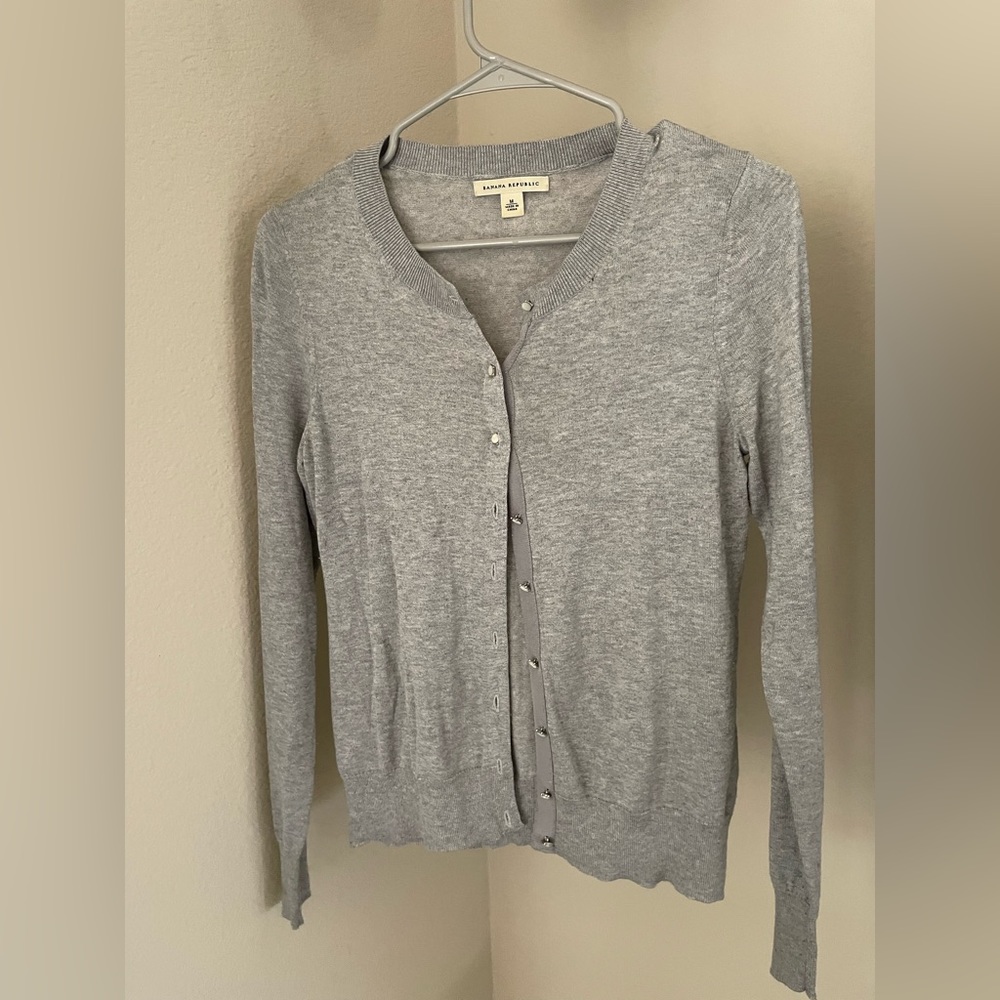 Gray Banana Republic Cardigan Sweater